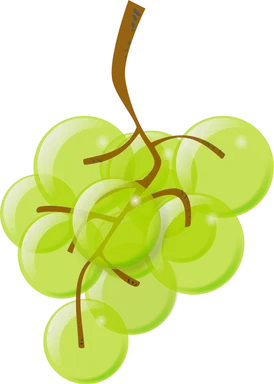 Free Stock Photo: Illustration of a bunch of green grapes