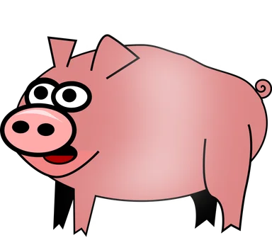 Free Stock Photo: Illustration of cartoon pig