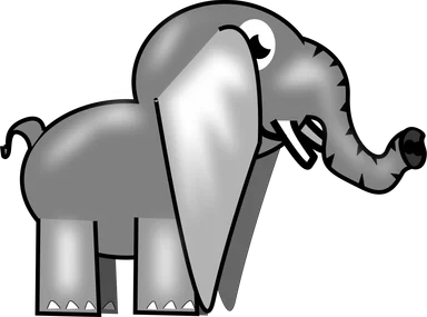 Free Stock Photo: Illustration of a cartoon elephant