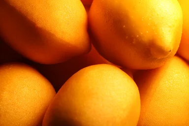 Free Stock Photo: Closeup of bright yellow lemons