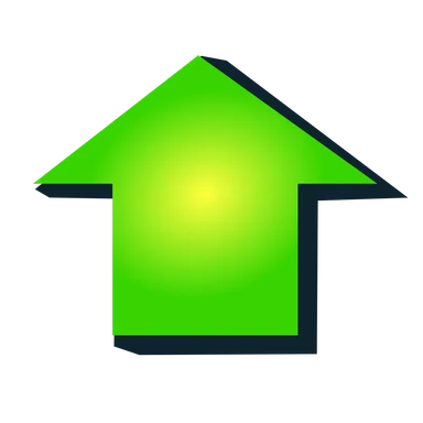 Free Stock Photo: Illustration of a green arrow pointing up