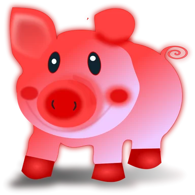 Free Stock Photo: Illustration of a cartoon pig