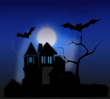 Free Stock Photo: Illustration of a haunted house