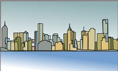 Free Stock Photo: Illustration of city buildings in Melbourne, Australia