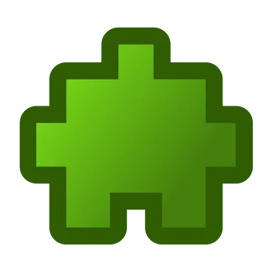 Free Stock Photo: Illustration of a green puzzle piece