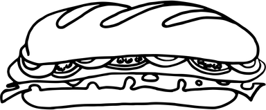 Free Stock Photo: Illustration of a sandwich