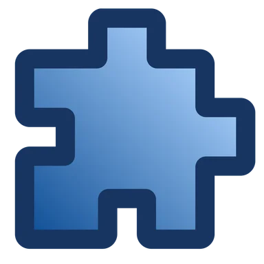 Free Stock Photo: Illustration of a blue puzzle piece