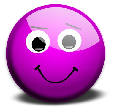 Free Stock Photo: Illustration of a purple smiley face
