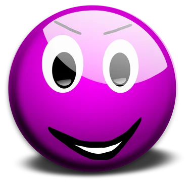 Free Stock Photo: Illustration of a purple smiley face