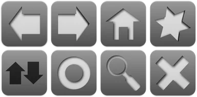 Free Stock Photo: A set of grey icons