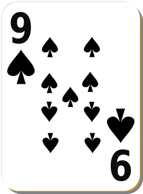Free Stock Photo: Illustration of a Nine of Spades playing card