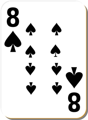 Free Stock Photo: Illustration of an Eight of Spades playing card