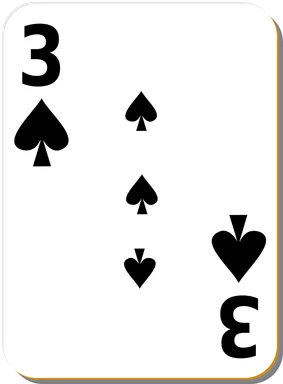 Free Stock Photo: Illustration of a Three of Spades playing card