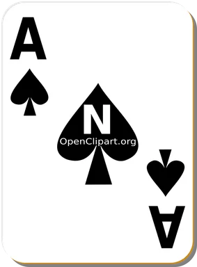 Free Stock Photo: Illustration of an Ace of Spades playing card