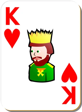 Free Stock Photo: Illustration of a King of Hearts playing card