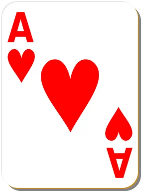 Free Stock Photo: Illustration of an Ace of Hearts playing card
