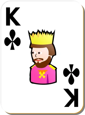 Free Stock Photo: Illustration of a King of Clubs playing card