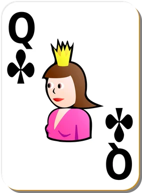 Free Stock Photo: Illustration of a Queen of Clubs playing card