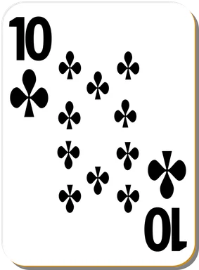 Free Stock Photo: Illustration of a Ten of Clubs playing card