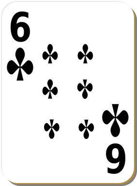 Free Stock Photo: Illustration of a Six of Clubs playing card