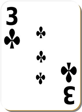 Free Stock Photo: Illustration of a Three of Clubs playing card