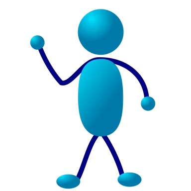 Free Stock Photo: Illustration of a dancing cartoon blue man