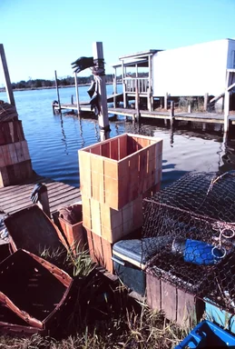 Free Stock Photo: Fishing gear on a dock
