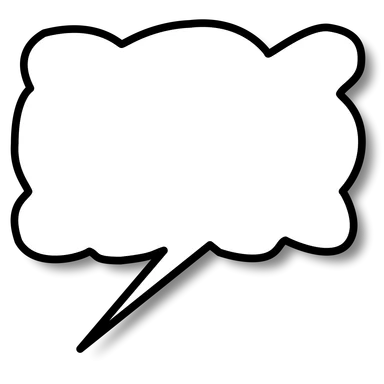 Free Stock Photo: Illustration of a cartoon speech bubble