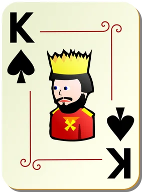 Free Stock Photo: Illustration of a King of Spades playing card