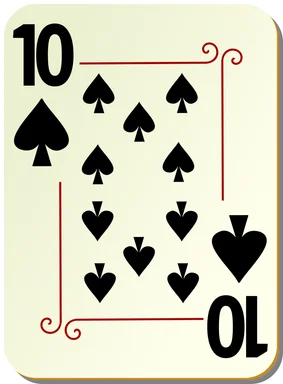 Free Stock Photo: Illustration of a Ten of Spades playing card
