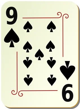 Free Stock Photo: Illustration of a Nine of Spades playing card