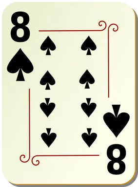 Free Stock Photo: Illustration of an Eight of Spades playing card