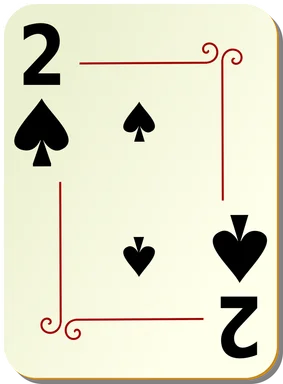Free Stock Photo: Illustration of a Two of Spades playing card