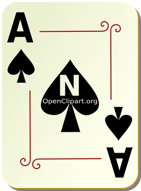 Free Stock Photo: Illustration of an Ace of Spades playing card