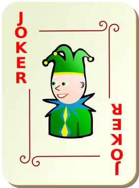 Free Stock Photo: Illustration of a red joker playing card