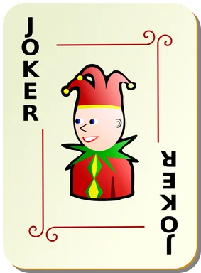 Free Stock Photo: Illustration of a black joker playing card
