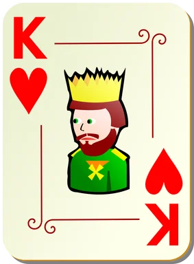 Free Stock Photo: Illustration of a King of Hearts playing card