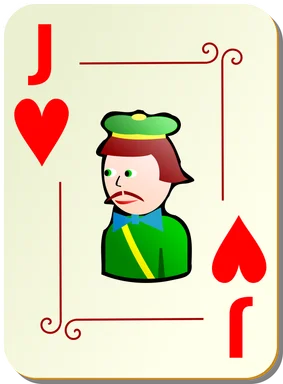 Free Stock Photo: Illustration of a Jack of Hearts playing card