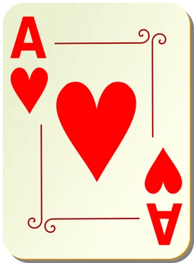 Free Stock Photo: Illustration of an Ace of Hearts playing card