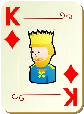 Free Stock Photo: Illustration of a King of Diamonds playing card