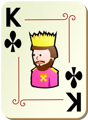 Free Stock Photo: Illustration of a King of Clubs playing card