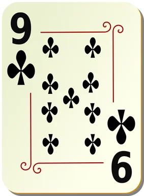 Free Stock Photo: Illustration of a Nine of Clubs playing card