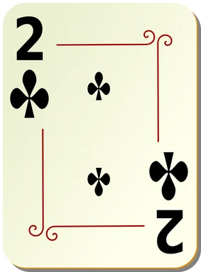 Free Stock Photo: Illustration of a Two of Clubs playing card