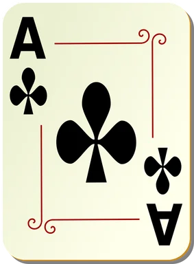 Free Stock Photo: Illustration of an Ace of Clubs playing card