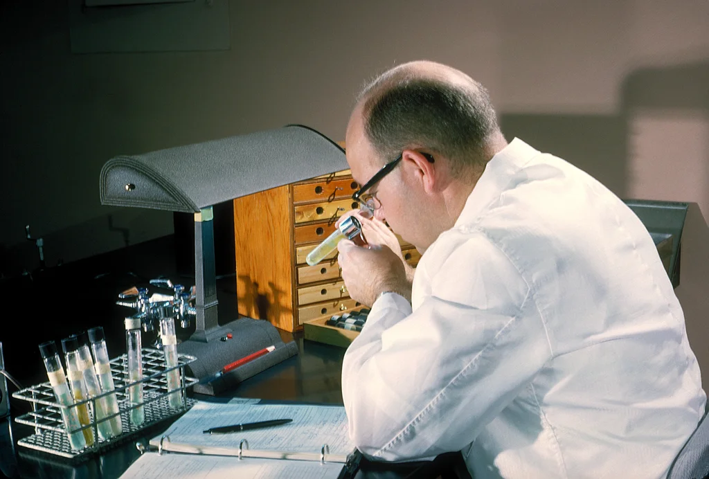 A laboratory technician taking notes : Free Stock Photo