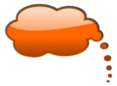 Free Stock Photo: Illustration of an orange cartoon speech bubble