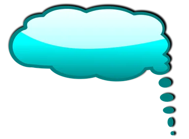 Free Stock Photo: Illustration of a blue cartoon speech bubble