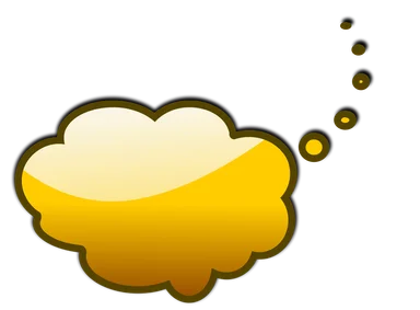 Free Stock Photo: Illustration of a yellow cartoon speech bubble