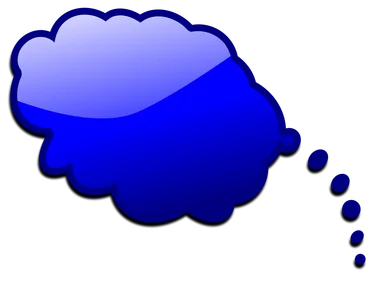 Free Stock Photo: Illustration of a blue cartoon speech bubble