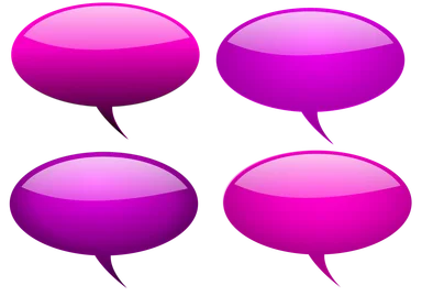 Free Stock Photo: Collection of glossy speech bubbles